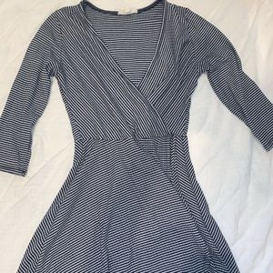 Blue and white soft dress